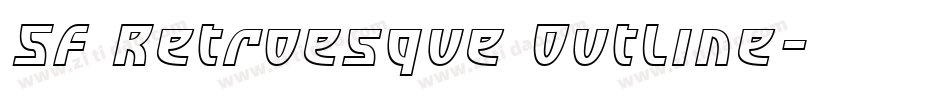 SF Retroesque Outline字体转换